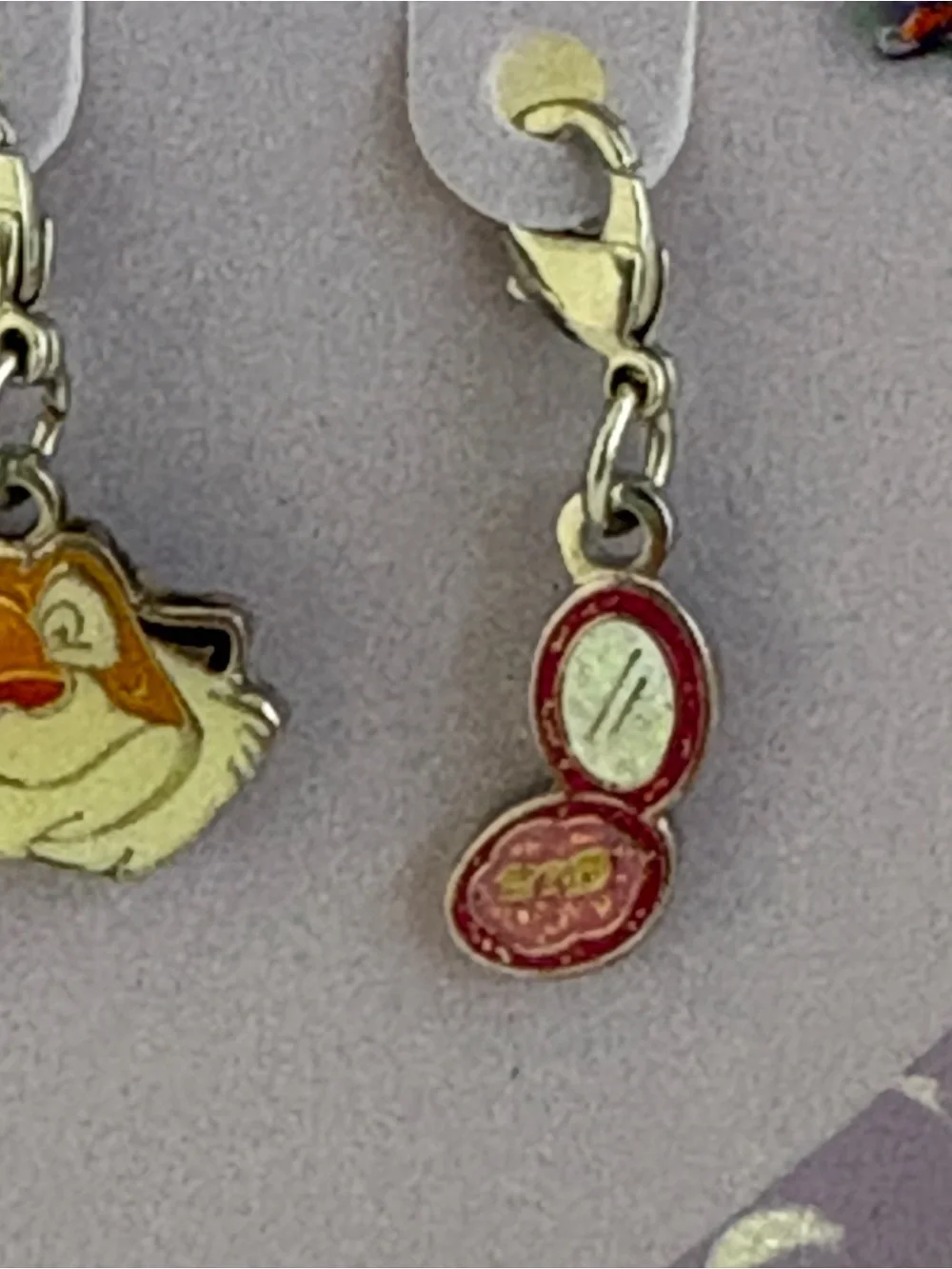 Disney Princess Jasmine Charm Set - Purple Display with Gold & Pink Charms